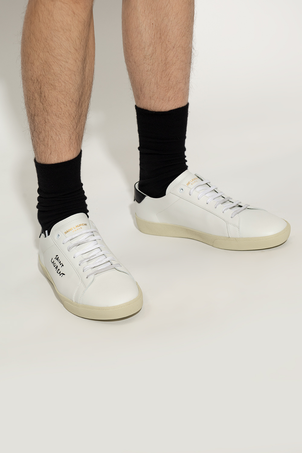 Saint laurent court on sale classic on feet